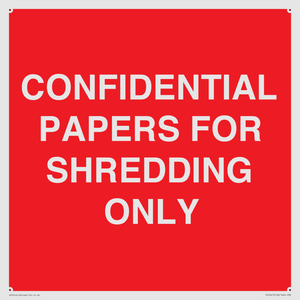 CONFIDENTIAL PAPERS FOR SHREDDING ONLY